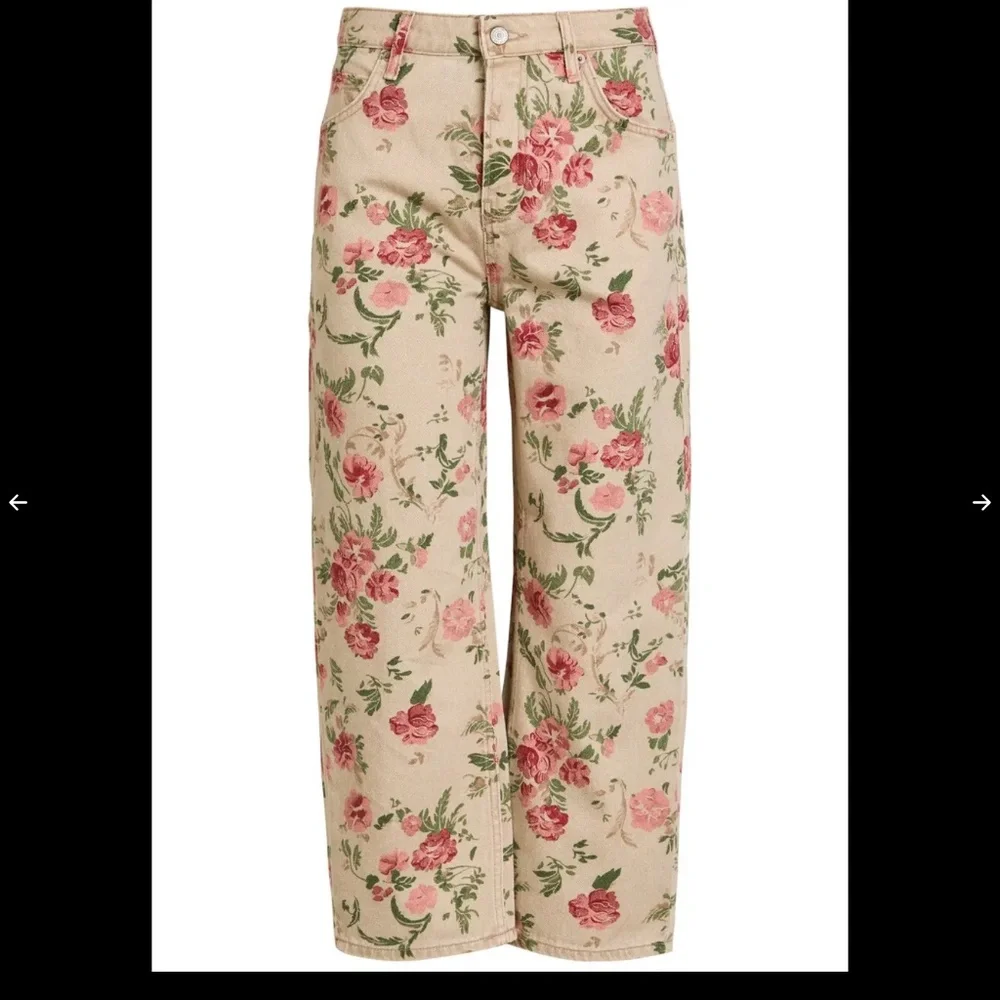We The Free Deep Trance Printed Crop Jeans in Wallpaper Floral Sz 28 NWT $128R - Picture 7 of 8
